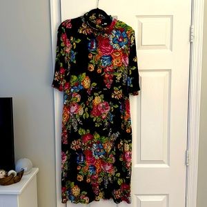 Floral Jersey shift dress